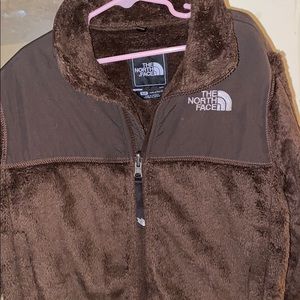 The North Face brown fleece jacket